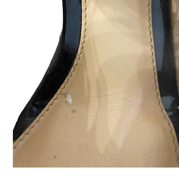 Gianni Bini Suede Patent Leather Snake Print Platform Mary Jane Wedge Heels Sz 6 - Picture 8 of 9